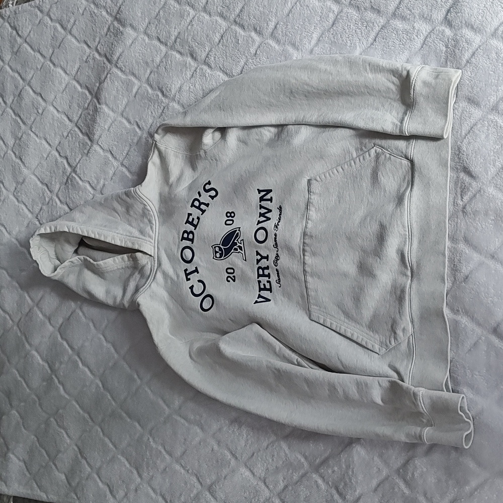OVO Octobers Very Own Collegiate Hoodie Ash Heather Grey, Size L